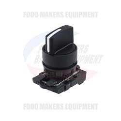 Black Selector Switch 22mm.  3 Position
