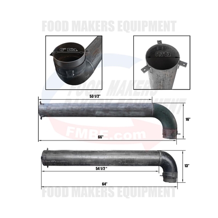 Lucks R20G Heat Exchanger: J-Pipe.