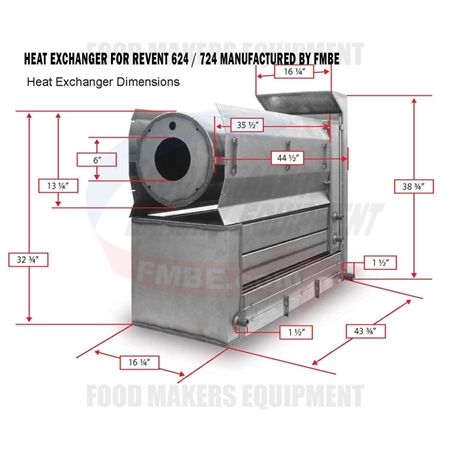 Revent 624 / 724 Heat Exchanger.