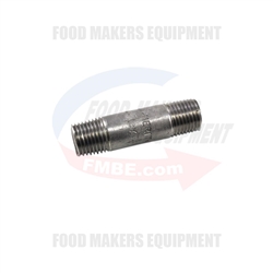 SS Thread Pipe Nipple, 1/4" x 2" L