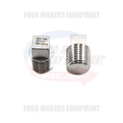 1/4" Thread Pipe Fitting Square Head Plug. 150 PSI.