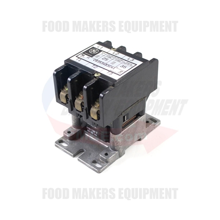 Lucks Deck Oven Contactor GE# CR353AB3CA1  , 25 Amp. 110/120V. 50/60 Hz