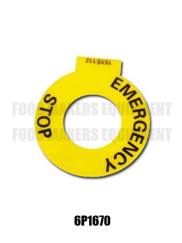 Plate Legend: Emergency Stop