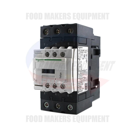 Contactor LC1D50A 50A, 24V Coil, 50/60Hz. 3 Poles