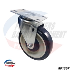 Small Plate, Medium Duty Caster 5" x 1.25" Wheel