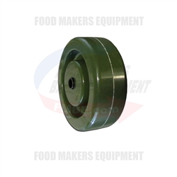 High Temperature GREEN Oven Rack Wheel . 4" x 1-1/2". 3/8" Bore