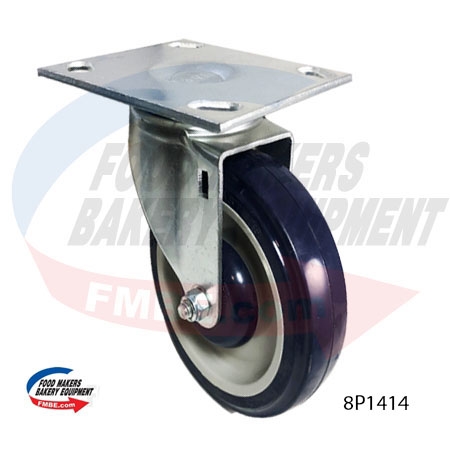 Medium Plate, Medium Duty Caster 5'' X 1.25" Wheel